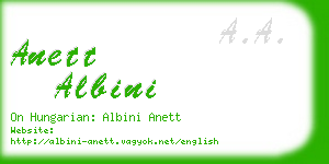 anett albini business card